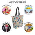 thumbnail image 7 of FORMRS Womens Canvas Tote Bag with Zipper Inner Pocket Shoulder Handbag, Gray Acorns Pattern, 7 of 7