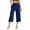 Blue, variant on JLFKNG Joggers For Women Simple Solid Color Elastic Sports Yoga Pants Breathable Slim Fit Trousers Mid Calf Length Wide Leg Suitable For Beach, Dates
