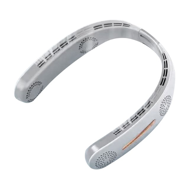 Fiudx Liquidación de ofertas flash Ventilador colgante de cuello sin batería, recargable por USB, silencioso, de gran tamaño, portátil, para estudiantes, para personas perezosas, ventilador de cuatro