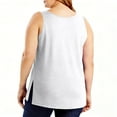 thumbnail image 4 of Jsaierl Tank Tops for Women Plus Size Summer Sleeveless Scoop Neck T-shirts Casual Side Split Tunic Top, 4 of 8