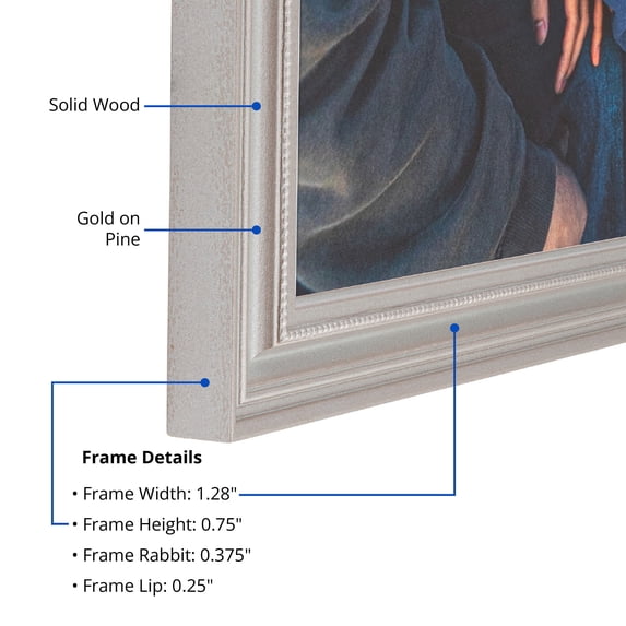 ArtToFrames 22" x 28" Silver Picture Frame, 22x28 inch Silver Wood Poster Frame (WOM-5388), Pack