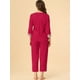 thumbnail image 5 of Conjuntos de pijama para mujer Allegra K traje de noche suave rojo XS, 5 of 6