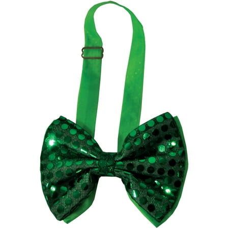 Green Sequin Light Up Bow Tie Adult Halloween