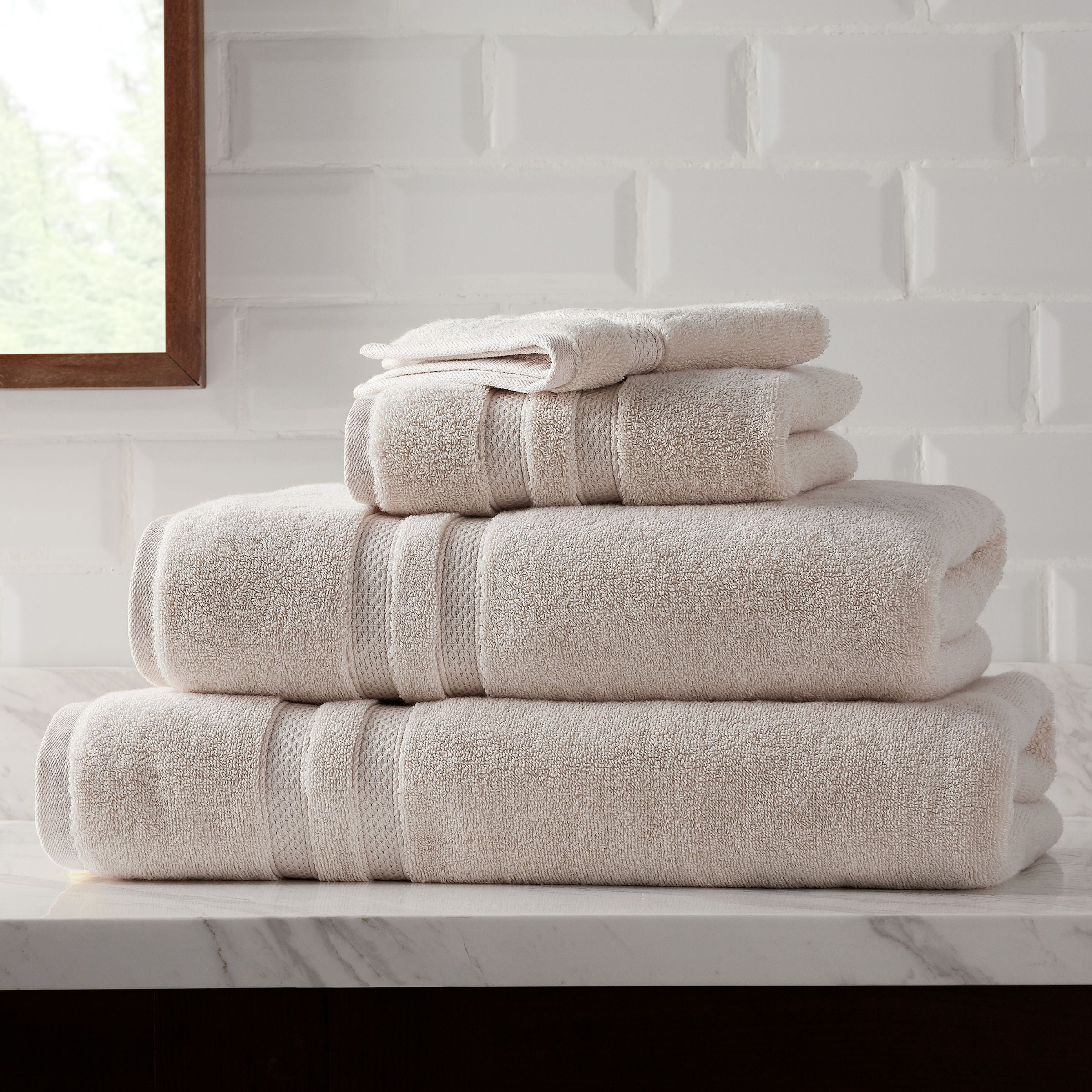 Hotel Style Turkish Cotton Bath Towel Collection, Bath Towel, Khaki - 1 Piece