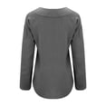 thumbnail image 5 of Tiqkatyck Women Summer Tops, Womens Long Sleeve Cotton Linen Blouse Loose Fit Casual V Neck Tops, Summer Tops for Women, Shirts for Women Grey M, 5 of 9
