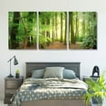 thumbnail image 5 of SHANXI Green Forest Wall Art for Living Room Bedroom Office  Nature Canvas Wall Art Kitchen Pictures Modern Landscape Wall Decor Paintings Tree of Life Artwork Waterproof Ready to Hang 12"x16"x3pcs, 5 of 6