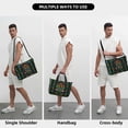 thumbnail image 4 of Rocae Roosters and Flowers for Travel Shoulder Bag Top Handle Handbag with Yoga Mat Buckle for Gym, Work, Travel, 4 of 7