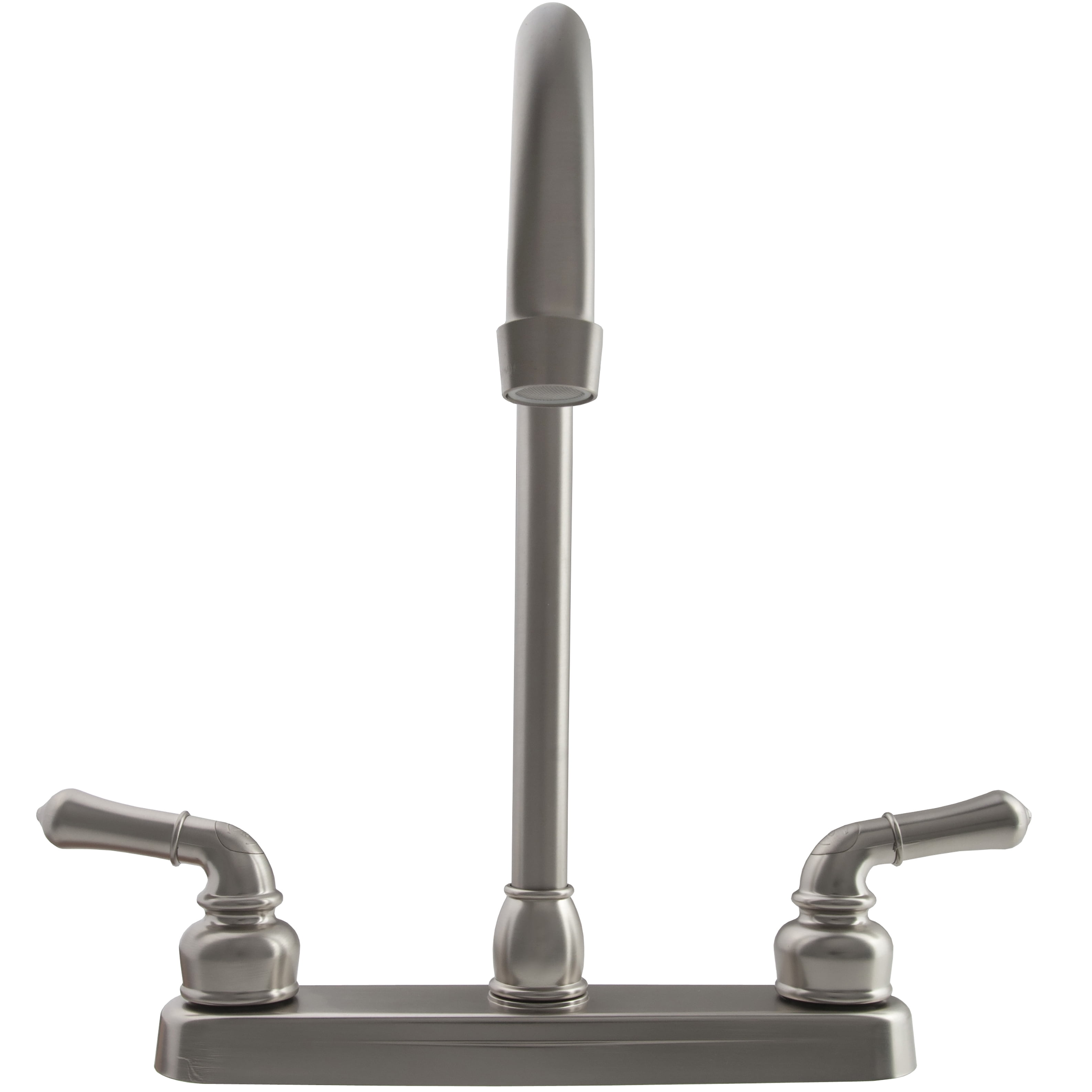 Dura Faucet J-Spout RV Kitchen Faucet - Brushed Satin Nickel