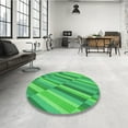 thumbnail image 4 of Ahgly Company Machine Washable Indoor Rectangle Transitional Neon Green Area Rugs, 2' x 5', 4 of 7