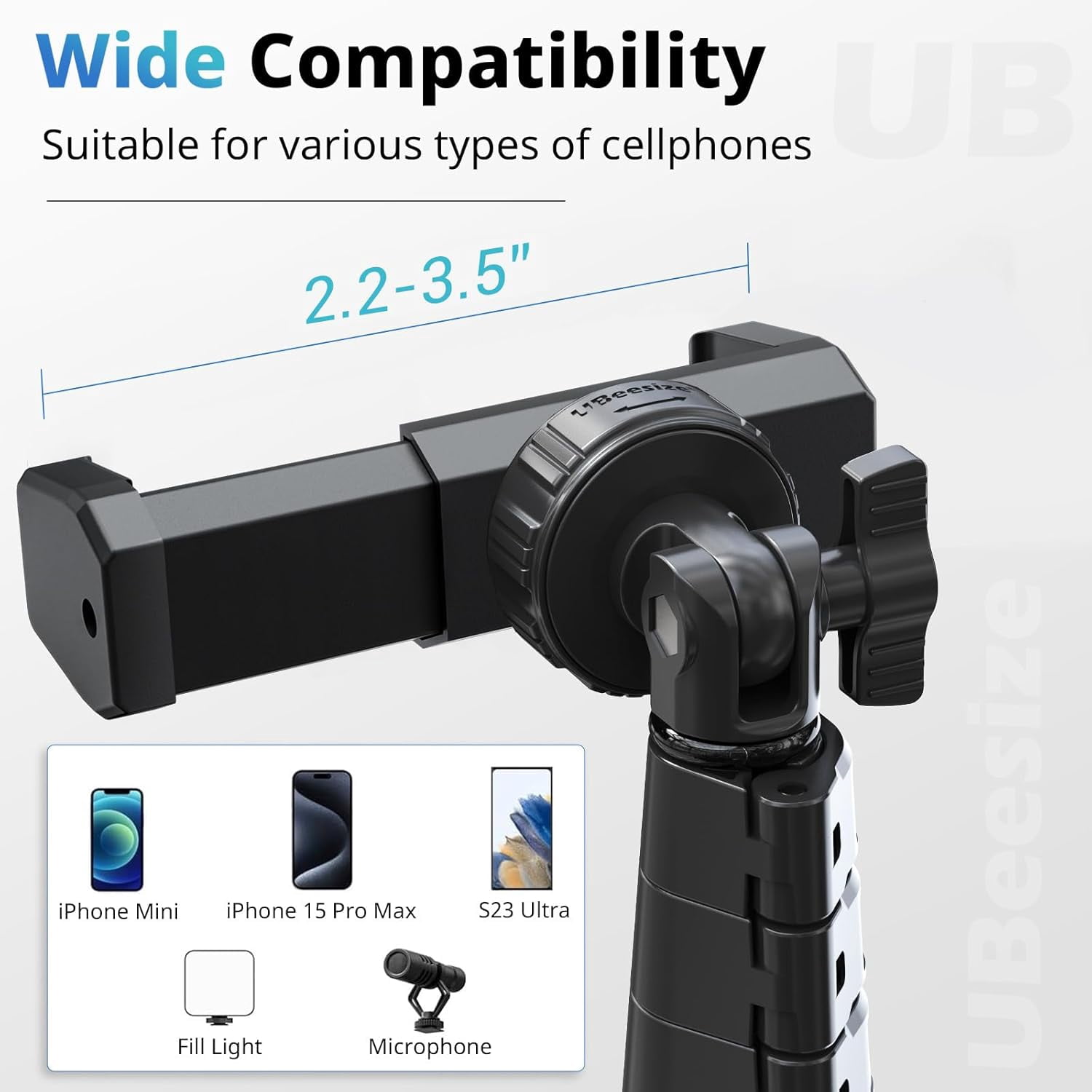 72" Phone Tripod & Selfie Stick, Camera Stand with Wireless Remote and Holder,Compatible iPhone Android, Perfect for Selfies/Video Recording/Live Streaming Black