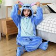 thumbnail image 3 of Invierno adultos Kigurumi Animal Stitch Onesies mujeres hombres pijamas traje de una pieza Halloween Navidad con capucha dibujos animados Onesie disfraces, 3 of 6