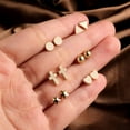 thumbnail image 6 of Lancharmed Gold Plated Stud Earrings for Women, 6 of 7