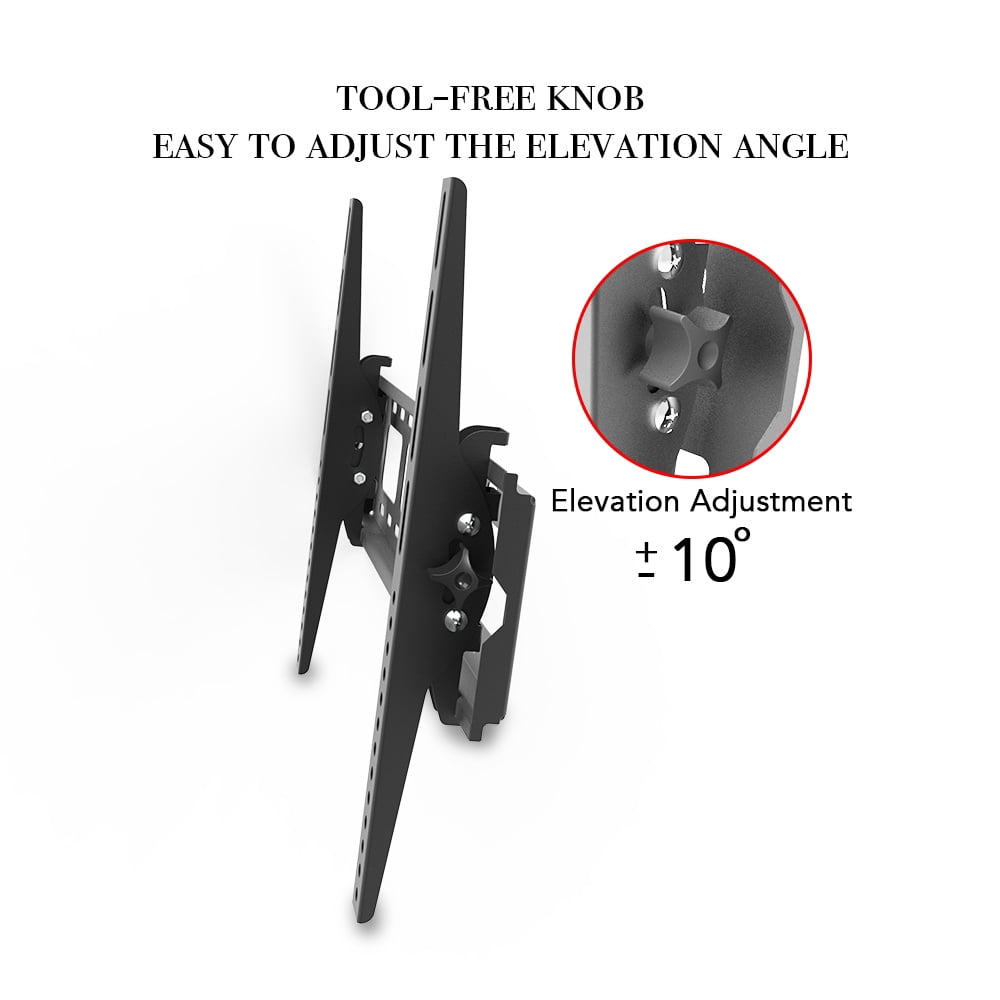 Tilting TV Wall Mount Bracket for 32-70 Inch Flat Screen TVs/Curved TVs, Low Profile TV Wall Mount Bracket with 10 Degrees Tilting- Easy to Install, up to VESA 400x600mm Weight up to 110 LBS