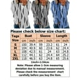thumbnail image 2 of Women's Fall Long Sleeve Tunic Tops Color Block Loose Casual Pullover Jumper Ladies Round Neck Tunic Sweatshirts Top Shirt, 2 of 2