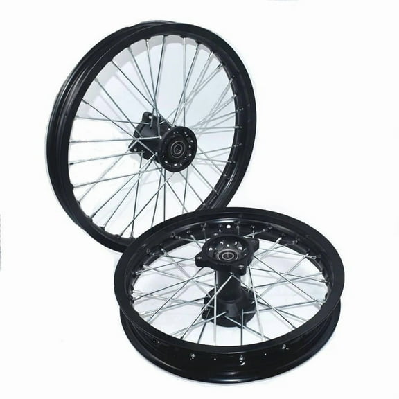 Applies to 1.60-17 inch Front 1.85-14 inch Rear Rims Alloy Wheel Rims Black Hub For KLX CRF Kayo BSE Dirt Pit Bike Motorcycle