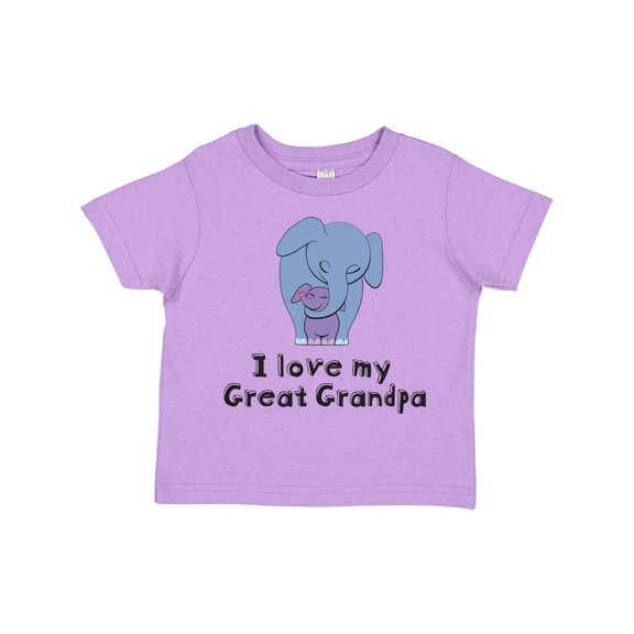 Inktastic I Love My Great Grandpa Elephant Boys or Girls Toddler T-Shirt