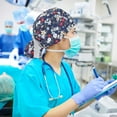 thumbnail image 6 of 6 Pcs Scrub Caps Women Nursing Hats with Buttons Ponytail Holder Bouffant Turban, Adjustable Bouffant Nurse Hats, 6 of 9