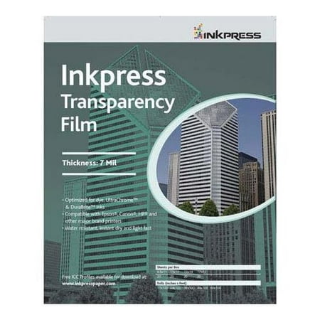 Inkpress Transparency Film - Transparency, Resin Based Inkjet Film, 7mil., 8.5x11