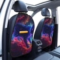 thumbnail image 3 of Fuzoiu Cosmic Cat Psychedelic Journey Print 2 Pack Kick Mat Back Seat Protector With 3 Storage Pockets, Universal Car Seat Back Organizer For Kids Pets, Waterproof Backseat Protector For Most Car, 3 of 8