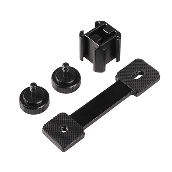 3 Headed Hot Shoe Bracket Camera Attachment Hoteshoe Mount Holder Stand Metal Constructions for Sports Camera