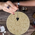 thumbnail image 4 of Yibooy Wooden Divination Pendulum Board w/ Stars Moon Carved (Pink 15cm), 4 of 4