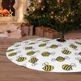 thumbnail image 6 of Rateoe Cute Little Bee Print Christmas Tree Skirt 48" for Xmas Holiday New Year Party Circle Tree Mat Ornaments Decoration, 6 of 7