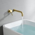 thumbnail image 3 of sumerain Wall Mount Tub Filler Faucet, Brass Bathtub Faucet Brushed Gold Single Left-Handed Handle, 3 of 8