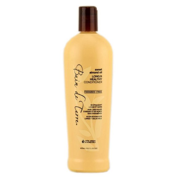 Size : 13.5 oz , Bain de Terre Sweet Almond Oil Long & Healthy Conditioner Hair, Pack of 2 w/ SLEEKSHOP Teasing Comb