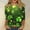 Green, variant on FDGIU ‌‌‌‌Women's St. Patrick's Day T-Shirt - Short Sleeve Crew Neck Shamrock Graphic Tee