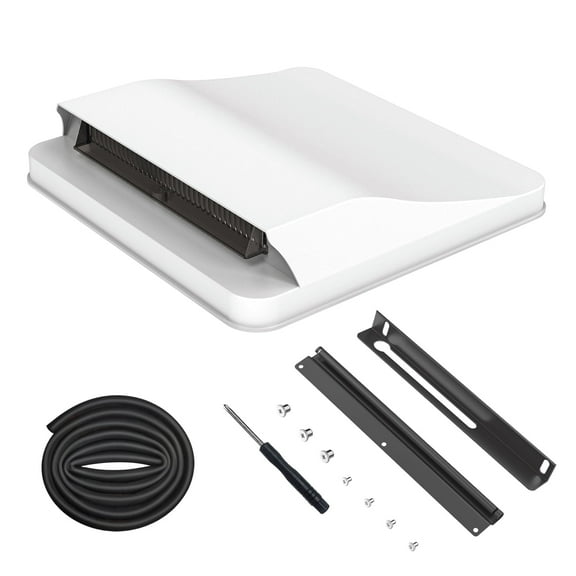 14 Inch Universal RV Roof Vent for Trailer, Camper, Motorhome - Durable RV Vent Covers for Roof with Continuous Ventilation & Weatherproof Design (White)