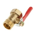 thumbnail image 3 of /8'' Male to Female Thread Brass Ball Valve Full Port Usage MF 16mm Red, 3 of 7