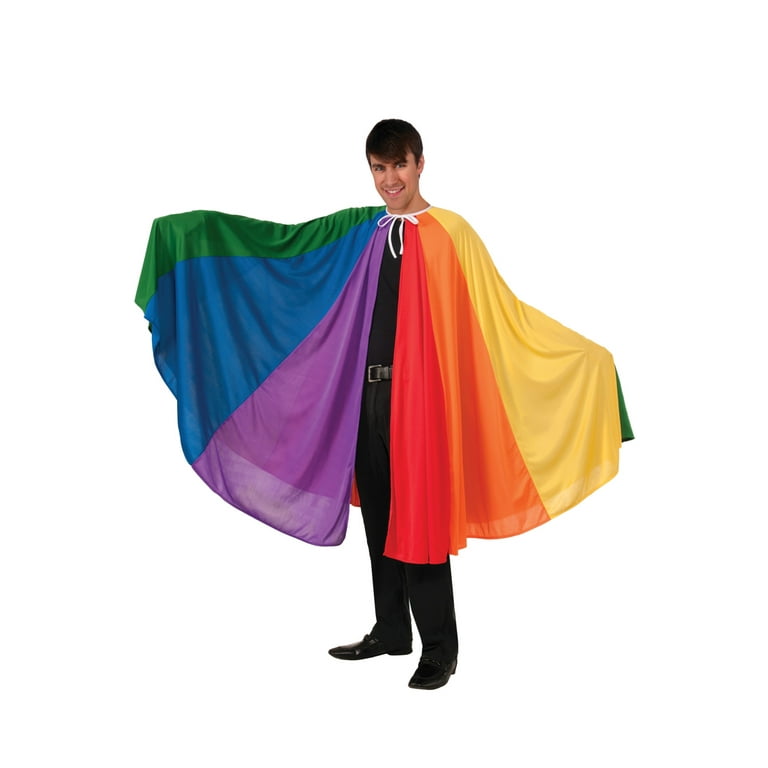 Rainbow Cape Adult Costume Unisex Rainbow Cape Adult Costume Unisex