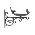 thumbnail image 7 of Heavy Duty Cast Iron Bird Feeder with Hanging Bracket - Wall Mounted Bird Bath and Garden Decor for Wild Birds - Vintage Style Outdoor Hanger for Fences Trees Planters Wind Chimes, 7 of 7