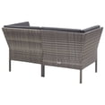 thumbnail image 5 of vidaXL 8 Piece Garden Lounge Set with Cushions Poly Rattan Grey, 5 of 5