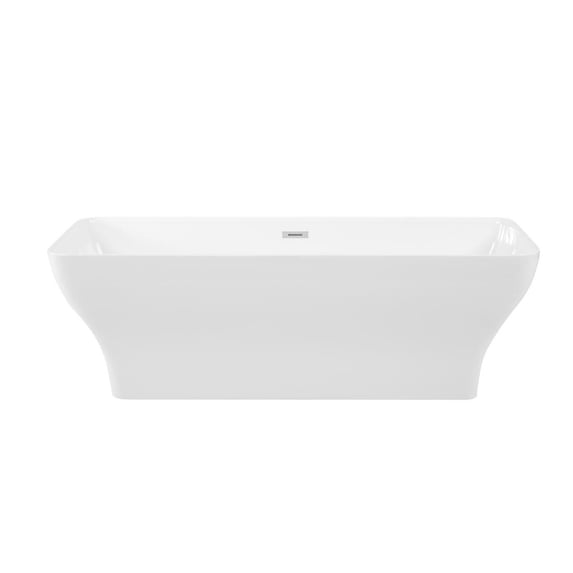 67" Solid Surface Resin K-81-70FSWHSS-FM Soaking Freestanding Tub with Internal Drain