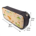 thumbnail image 3 of Picia Scandinavian Style Hygge Pattern Large Capacity PU Leather Pencil Case Organizer Pen Marker Holder Double Zipper Storage Bag Big Pencil Pouch for College Office, 3 of 6