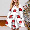 thumbnail image 2 of Gubotare Dresses for Girls Christmas Toddler Girl Christmas Dress Long Sleeve Fall Winter Cotton Casual BasicTunic Shirt Dresses Size 11-12 (White,11-12 Years), 2 of 5
