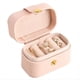 thumbnail image 1 of Mini Estuche de Viaje para Joyería, Estuche de Almacenamiento Portátil, Caja de Almacenamiento para Exhibición para Niñas, Anillos, Pendientes, Collares, Color Rosa, 1 of 5