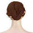 thumbnail image 5 of yunLXY On Sale Hijab for Women Under $5 Women Muslim Baotou Hat Milk Silk Two-color Nail Beads Braid Turban Hat, 5 of 5