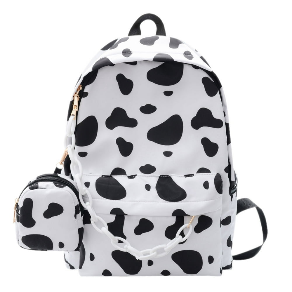 Mojoyce - Casual Nylon Shoulder School Bag Cow Print Student Travel ...