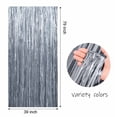 thumbnail image 2 of Sm:)e 2-Pack Light Bright Silver Foil Fringe Curtains for Events - Birthday, Wedding, Graduation, Christmas, Baby Shower, various festivals Decor Photo Booth Fun!, 2 of 5