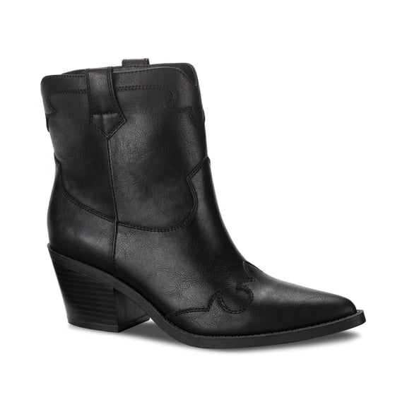 Sun Stone Brennaa Cowboy Boots Black Smooth 7M