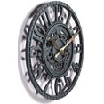 thumbnail image 4 of Outdoor Wall Clock Large 30cm Vintage Hollow Gear Slate Effect, 4 of 4