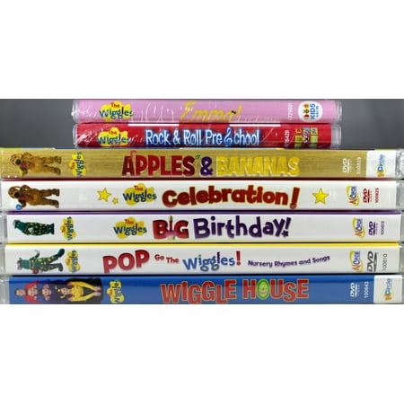 The Wiggles 5 NEW DVDs Apples Celebration Birthday Pop House PLUS 2 (Best Way To Clean Cds And Dvds)