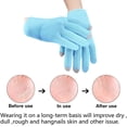 thumbnail image 3 of Touch Screen Moisturizing Gloves Gel Moisturizing Spa Gloves and Socks Set Gel Socks Heal Eczema Cracked Dry Skin for Repair Treatment - Blue, 3 of 8