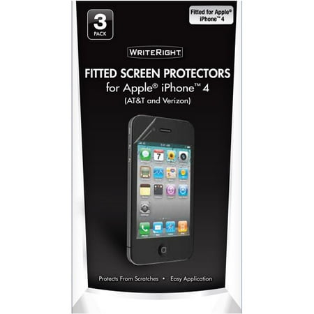 WriteRight Screen Protector for iPhone 4, 3pk