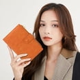 thumbnail image 7 of YooGuoGuo Women's small wallet Leather Bifold RFID blocking Passport Holder with zipper, 7 of 7