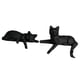 thumbnail image 3 of Juego de 2 estatuas geométricas de gatos, figuras de gatos, obras de arte, coleccionables, decoración del hogar, Negro, 3 of 8