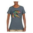 thumbnail image 3 of Dean Russo Raptor Animal Lover Womens Graphic T-Shirt, Charcoal, 3X-Large, 3 of 6