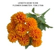 thumbnail image 2 of 9 Heads Mums Artificial Flowers, Faux Chrysanthemum Bouquet, Silk Fall Floral Stem for Outdoor, Decorative Artificial Aster Bouquet, Indoor Tabletop Faux Flowers, Seasonal Home Floral Arrangement, 2 of 5